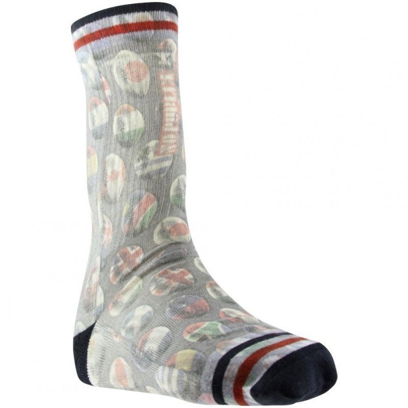 NO PUBLIK Chaussettes Homme Coton RUGBY BALL Multicolore