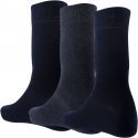 TWINDAY Lot de 3 paires de Chaussettes Homme Microcoton LESBLEUS Bleu