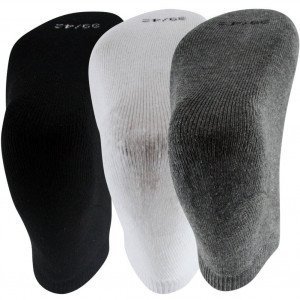 SOCKS EQUIPEMENT Lot de 3 paires de Socquettes Homme Coton TERRY Gris Blanc Noir