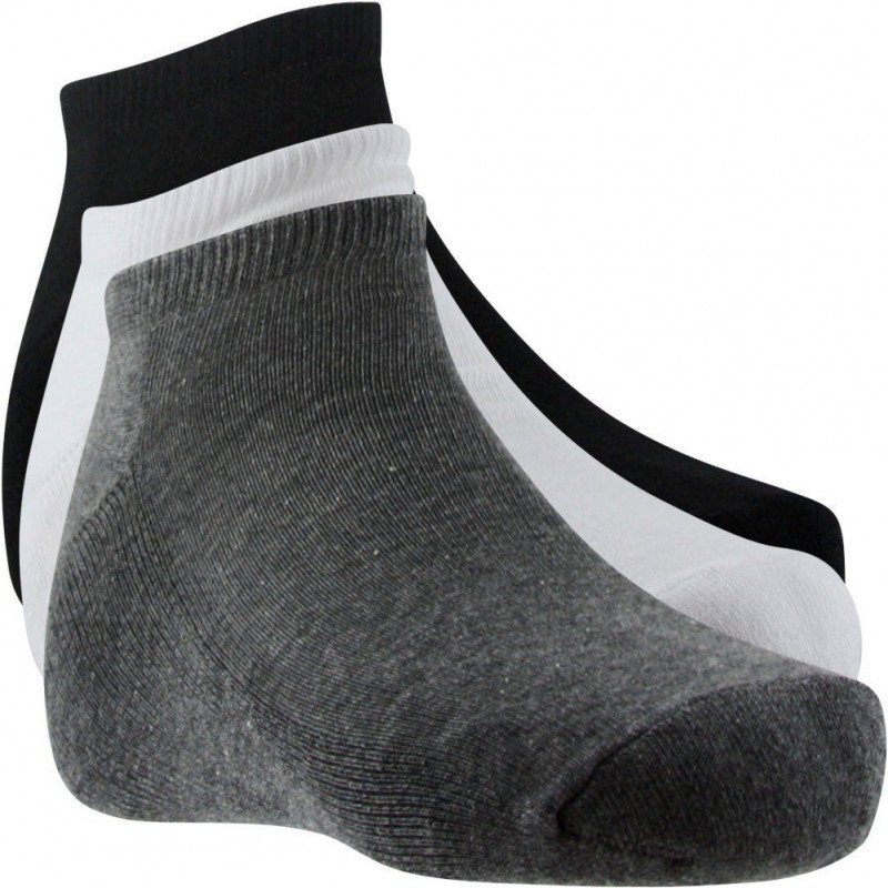 SOCKS EQUIPEMENT Lot de 3 paires de Socquettes Femme Coton TERRY Gris Blanc Noir