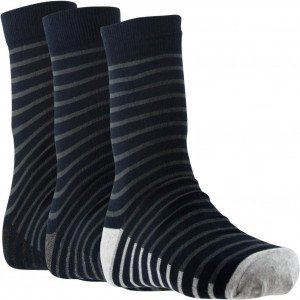TWINDAY 3 paires Chaussettes Homme Coton DISCRETSTRIPE Marin Gris