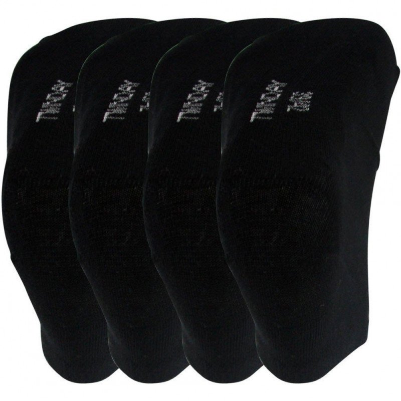 TWINDAY Lot de 4 paires de Socquettes Homme Coton LESUNIES Noir