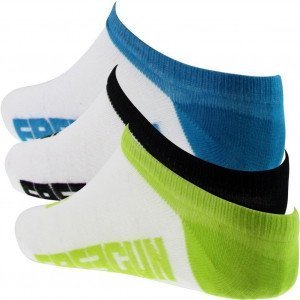 FREEGUN Lot de 3 paires de Socquettes Enfant Coton TAL Blanc