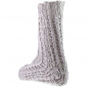 TWINDAY Chaussettes Femme Microfibre TRICOTE MAIN Beige