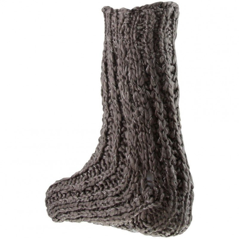 TWINDAY Chaussettes Femme Microfibre TRICOTE MAIN Taupe