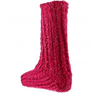 TWINDAY Chaussettes Femme Microfibre TRICOTE MAIN Framboise
