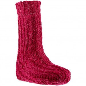 TWINDAY Chaussettes Femme Microfibre TRICOTE MAIN Framboise