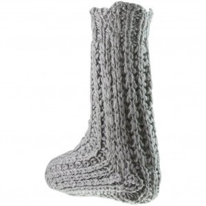 TWINDAY Chaussettes Femme Microfibre TRICOTE MAIN Gris