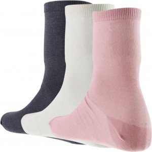 TWINDAY 3 paires Chaussettes Femme Coton COLORE Anthra Rose Beige
