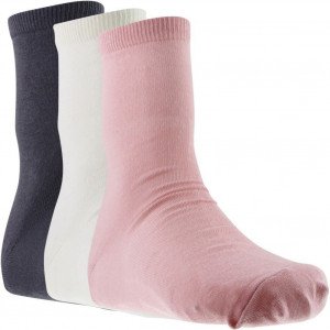 TWINDAY 3 paires Chaussettes Femme Coton COLORE Anthra Rose Beige