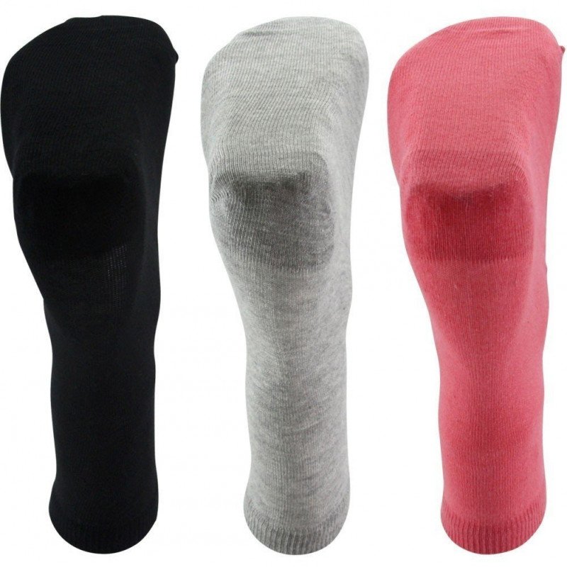 TWINDAY Lot de 3 paires de Chaussettes Femme Coton COLORES Noir Fuchsia Gris chiné