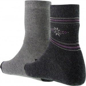 LANDSFORD 2 paires Chaussettes Femme Laine ANGORA Anthra Souris