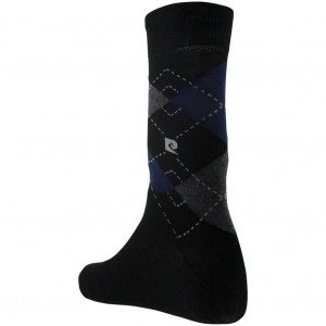 PIERRE CARDIN Chaussettes Homme Coton JACQUARD Noir