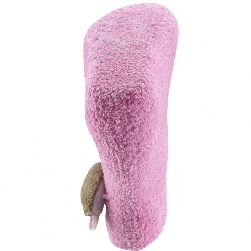 TWINDAY Chaussettes Femme Microfibre DOUDOU TETE 3D Rose