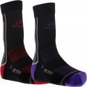 SOCKS EQUIPEMENT Lot de 2 paires de Chaussettes Homme Coton TRAIL Rouge Violet