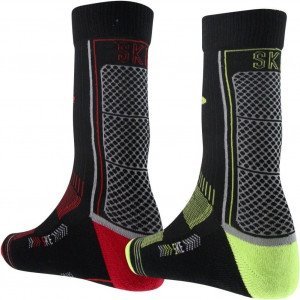 SOCKSEQUIPEMENT 2 paires Chaussettes Homme Coton TRAIL Vert Rouge