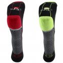 SOCKS EQUIPEMENT Lot de 2 paires de Chaussettes Homme Coton TRAIL Vert Rouge