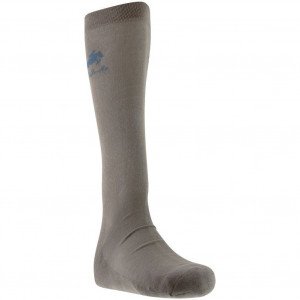 NICOLAS DELMOTTE Mi-bas Femme Coton EQUITATION UNI Beige