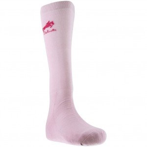 NICOLAS DELMOTTE Mi-bas Femme Coton EQUITATION UNI Rose