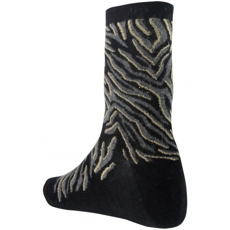 Chaussettes Femme PEAU DE BETE Noir et Gris