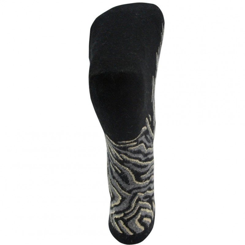 Chaussettes Femme PEAU DE BETE Noir et Gris