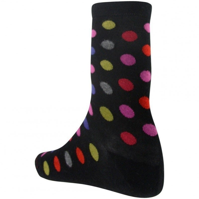 Chaussettes Femme POIS COLORES Noir et Multicolore