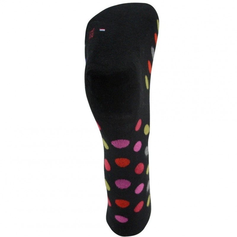 Chaussettes Femme POIS COLORES Noir et Multicolore