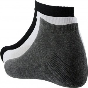 SOCKS EQUIPEMENT 3 paires Socquettes Enfant TERRY Gris Blanc Noir