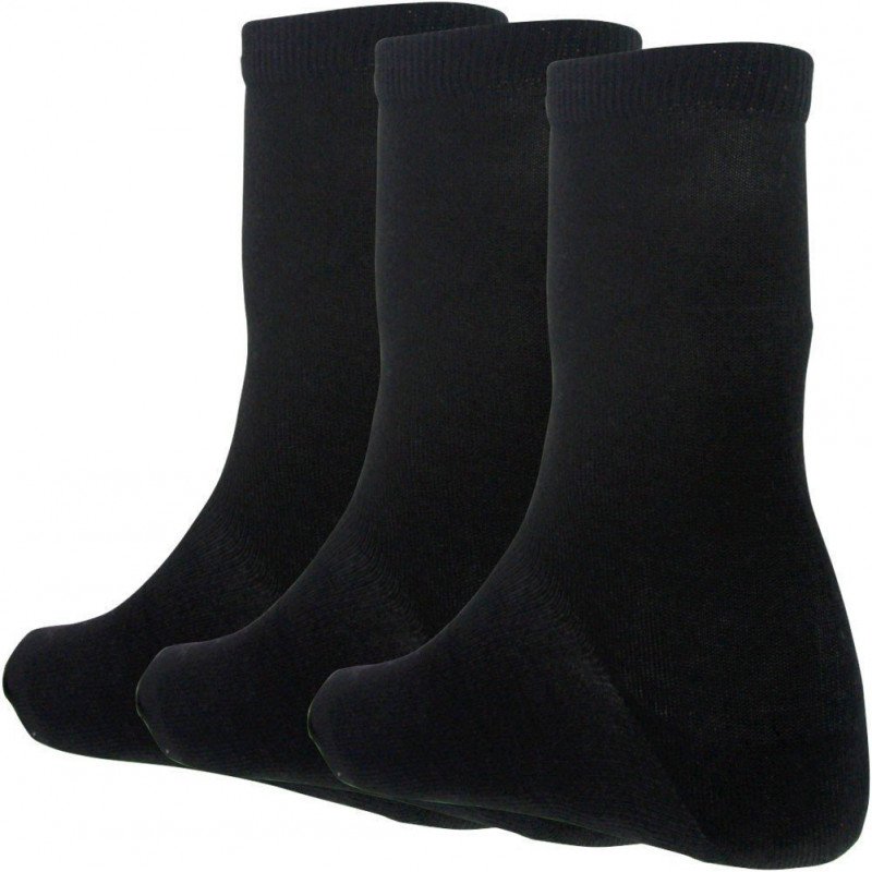 TWINDAY Lot de 3 paires de Chaussettes Femme Coton LESNOIRS Noir