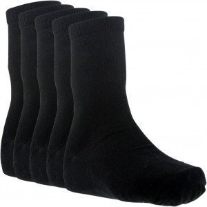 TWINDAY Lot de 5 paires de Chaussettes Femme Coton LESUNIES Noir