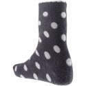 TWINDAY Chaussettes Femme Microfibre FOURRURE POIS Gris