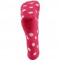 TWINDAY Chaussettes Femme Microfibre FOURRURE POIS Fuchsia