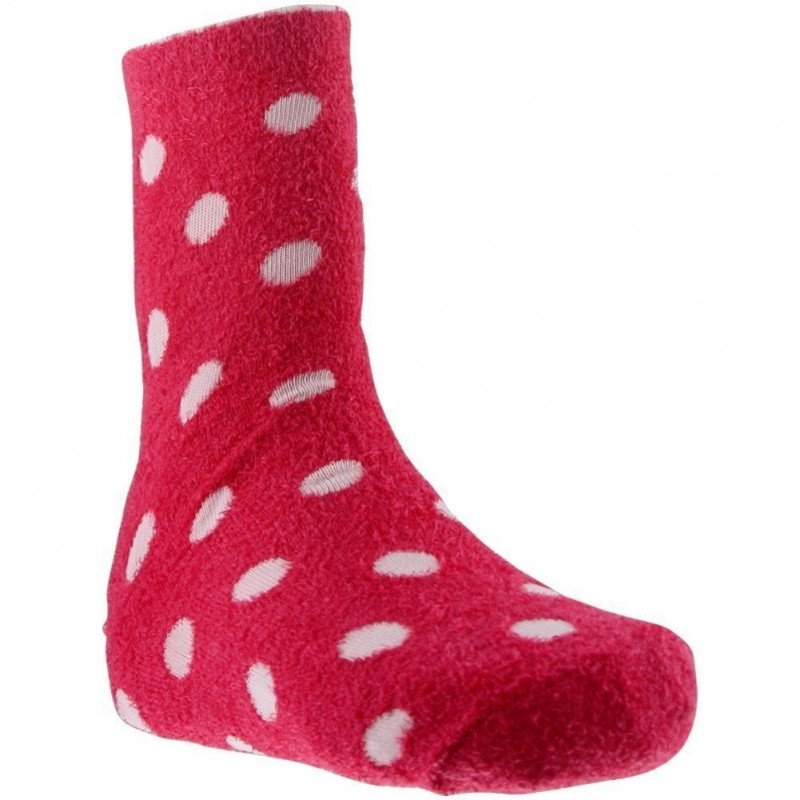 TWINDAY Chaussettes Femme Microfibre FOURRURE POIS Fuchsia