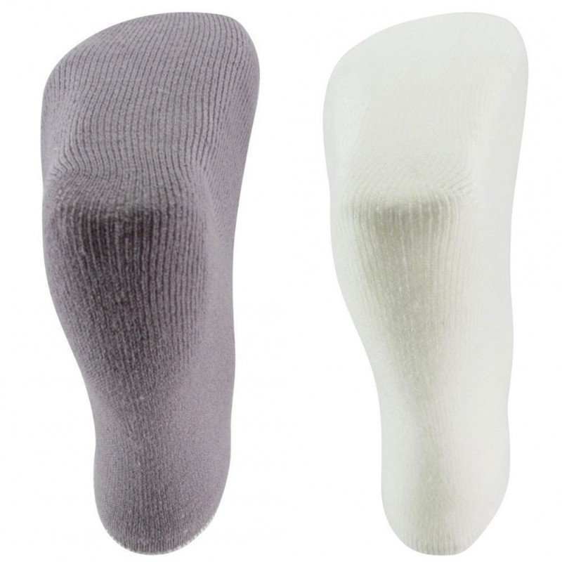 TWINDAY Lot de 2 paires de Chaussettes Femme Microfibre DOUCEUR Blanc Taupe