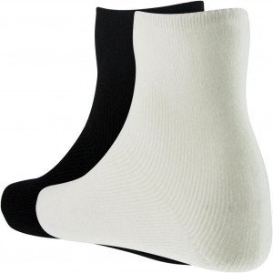TWINDAY 2 paires Chaussettes Femme Microfibre DOUCEUR Blanc Noir