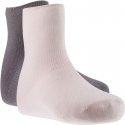 TWINDAY Lot de 2 paires de Chaussettes Femme Microfibre DOUCEUR Rose Taupe