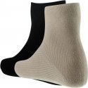 TWINDAY Lot de 2 paires de Chaussettes Femme Microfibre DOUCEUR Beige Noir