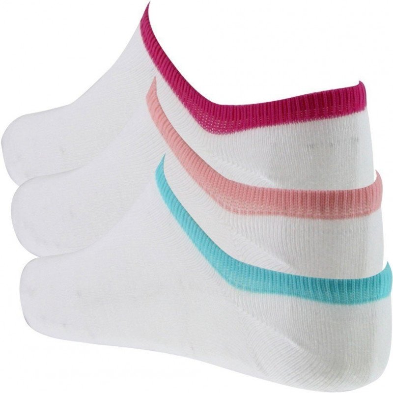 TWINDAY 3 paires de Socquettes Femme Coton LESINVISIBLES Blanc