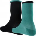 TWINDAY 2 paires de Chaussettes Femme Coton ROULOTTES Vert Noir