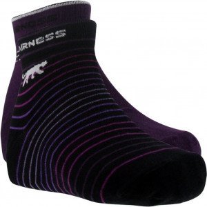 AIRNESS 2 paires Mi-chaussettes Femme Coton STRIPES Violet Ray