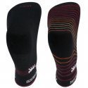 LOT DE 2 Mi-chaussettes Chaussettes Femme STRIPES Noir et Rouge