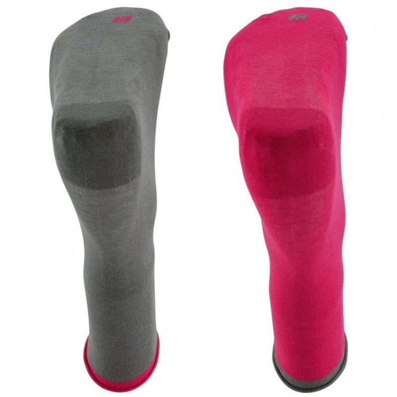 TWINDAY Lot de 2 paires de Chaussettes Femme Coton ROULOTTES Fuchsia Gris