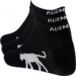 AIRNESS Lot de 3 paires de Socquettes Homme Coton FOOT Noir