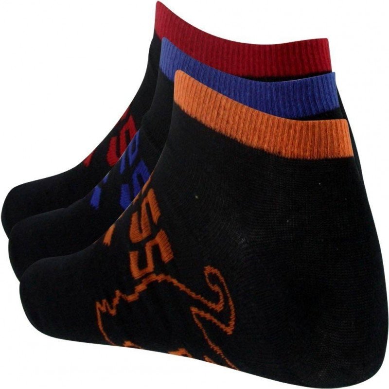 LOT DE 3 Socquettes Chaussettes Homme LARGEPANT Noir et Multicolore
