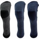 TWINDAY Lot de 3 paires de Chaussettes Homme Microfibre TRAVAIL INUSABLE Bleu Noir