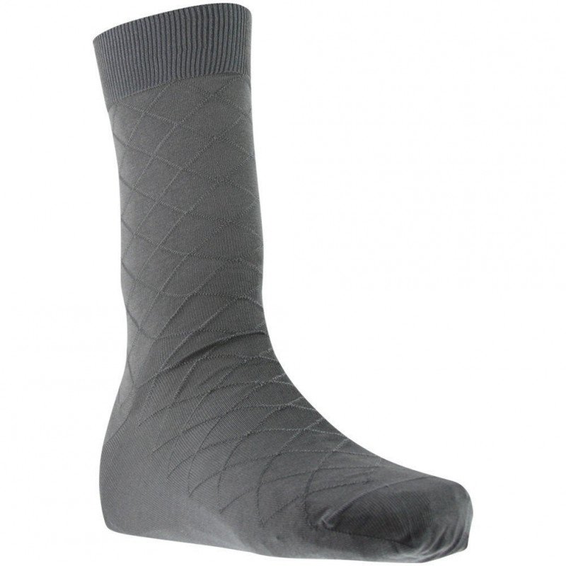 ATHENA Chaussettes Homme Fil d'Ecosse LES LOSANGES Gris