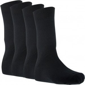 ATHENA Lot de 4 paires de Chaussettes Homme Coton RECORD Noir uni