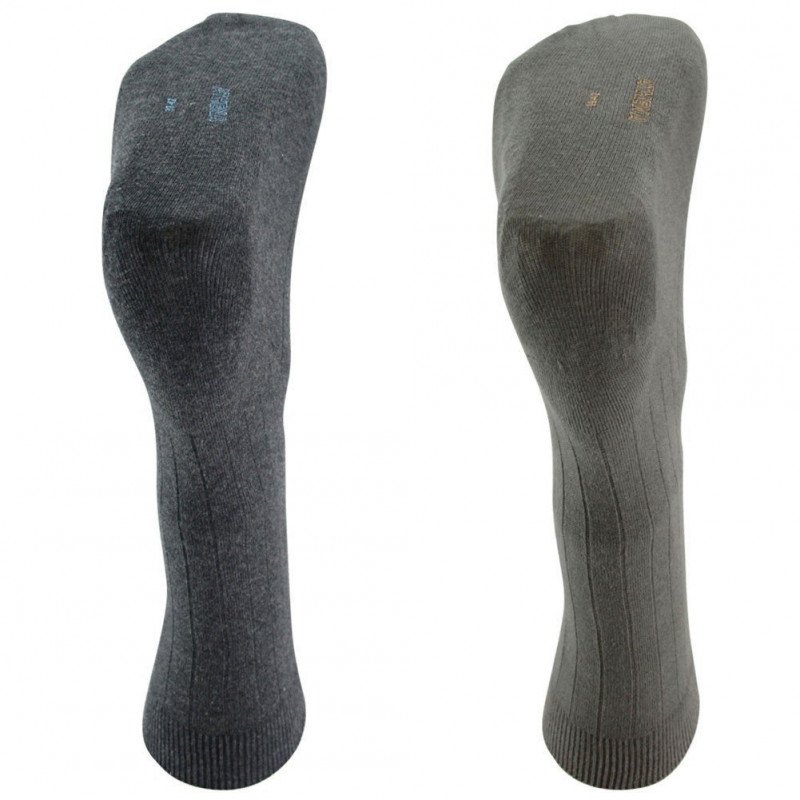 LOT DE 2 Chaussettes Chaussettes Homme Gris et Kaki