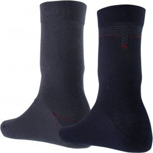 ATHENA 2 paires de Chaussettes Homme Coton GRIFFEES Marine Gris