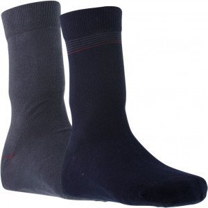 ATHENA 2 paires de Chaussettes Homme Coton GRIFFEES Marine Gris